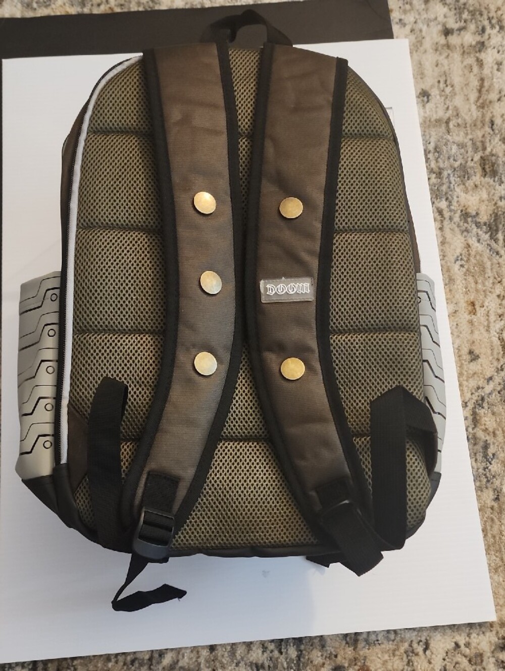 Marvel Bioworld Doctor Doom Cosplay Backpack With Gold Chain Accents. NWT - Picture 7 of 12